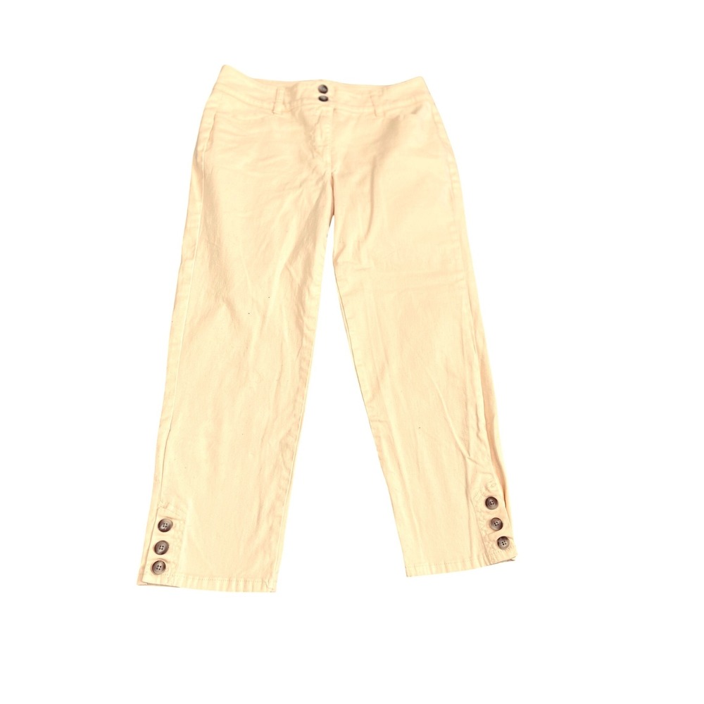 Charter Club Pant Shop Classic Fit Cropped Sunshine Yellow Pants‎ Size 8 EUC